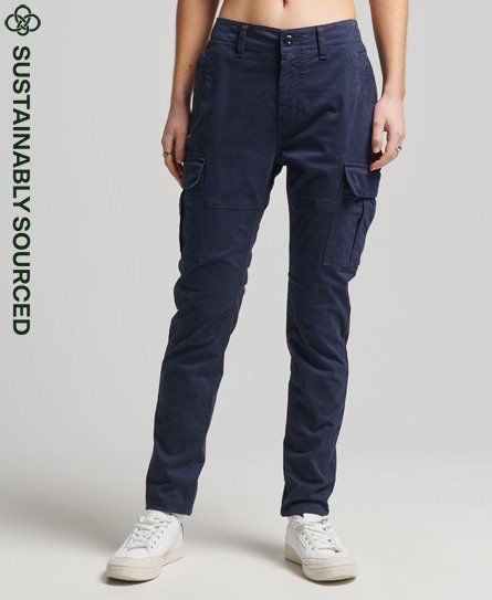 Women's Organic Cotton Slim Cargo Pants Navy / Nordic Chrome Navy - Size: 28/32