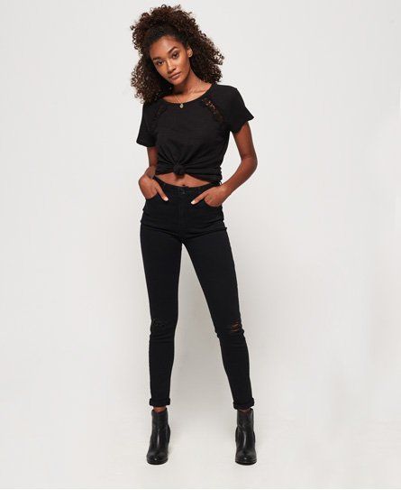 Women's Women's Classic Sophia High Waist Skinny Jeans, Black, Size: 25/32
