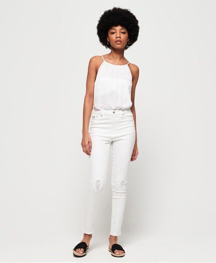 Women's Women's Classic Sophia High Waist Skinny Jeans, White, Size: 25/32