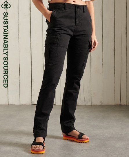 Women's Slim Cargo Pants Black / Vulcan Black - Size: 24/30
