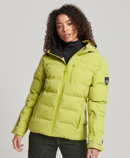 Women's Women's Classic Embroidered Sport Motion Pro Puffer Jacket, Yellow, Size: 10