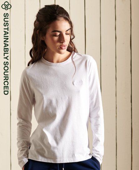 Women's Organic Cotton Classic Long Sleeved Top White / Optic - Size: 8