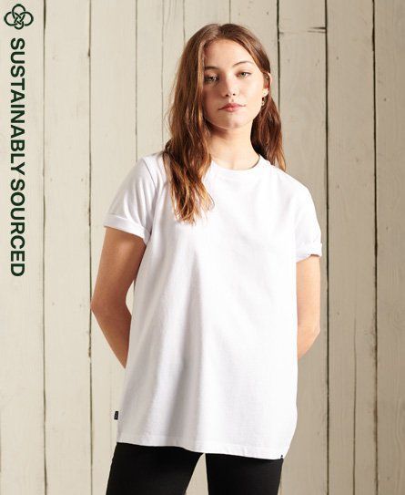 Women's Organic Cotton Essential T-Shirt White / Optic - Size: 8