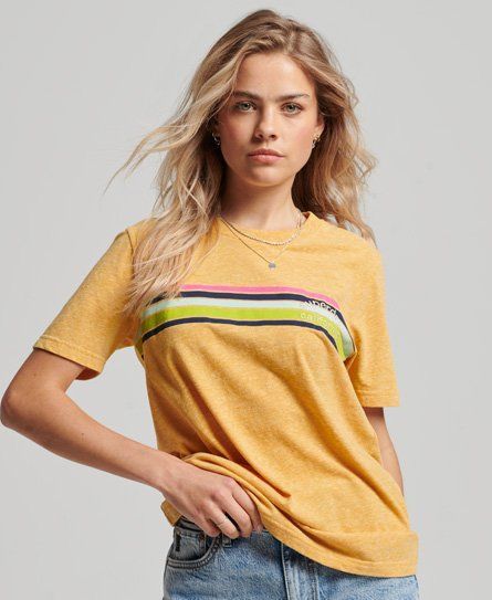 Women's Vintage Great Outdoors T-Shirt Yellow / Yellow Snowy - Size: 12