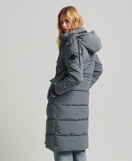 Women's Longline Everest Coat Dark Grey / Slate - Size: 8