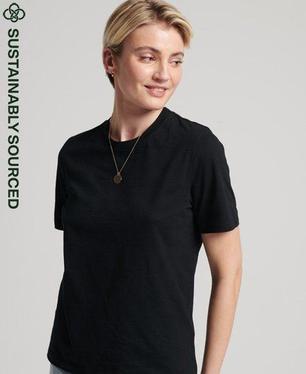 Women's Organic Cotton Studios Essential T-Shirt Black - Size: 16