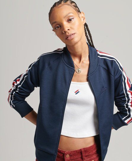 Women's Tricot Track Top Navy / Rich Navy - Size: 6