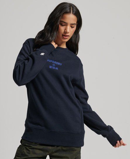 Women's Independent Oversized Crew Sweatshirt Navy / Eclipse Navy - Size: M