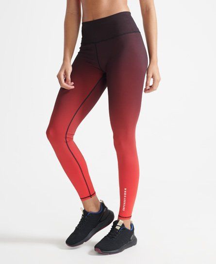 Women's Training Essential Leggings Red / Black/Rebel Red Ombre - Size: 6