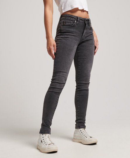 Women's Organic Cotton Vintage Mid Rise Skinny Jeans Black / Walcott Black Stone - Size: 27/32