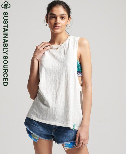 Women's Organic Cotton Vintage Surf Ranchero Vest White / Off White - Size: 16