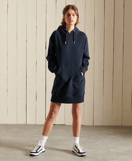 Women's Vintage Logo Embroidered Hoodie Dress Navy / Eclipse Navy - Size: 6