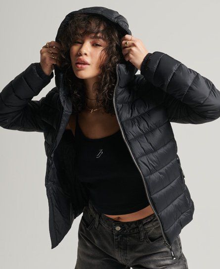 Women's Classic Fuji Puffer Jacket Black - Size: 14