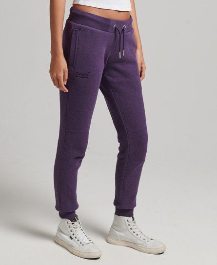 Women's Organic Cotton Essential Logo Joggers Purple / Royal Purple Marl - Size: 6