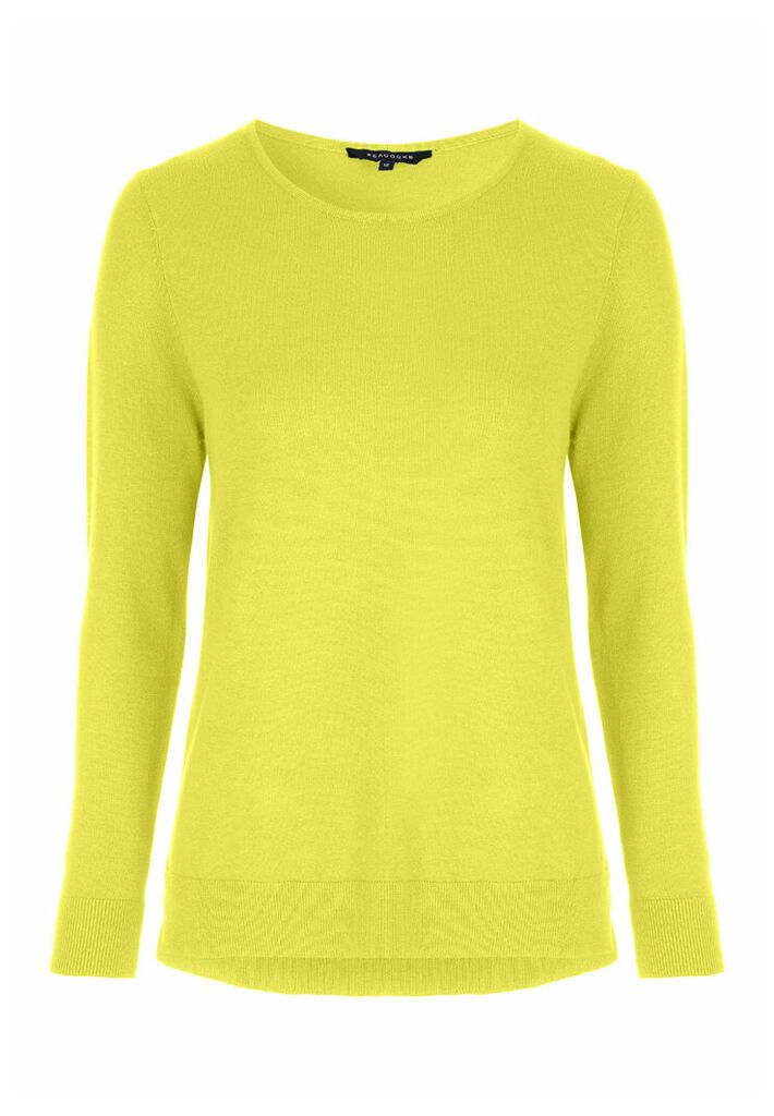 Womens Lime Yellow Crew Neck Jumper