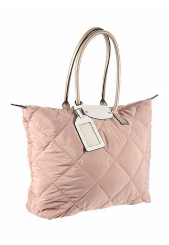Womens Pink Quilted Weekend Bag