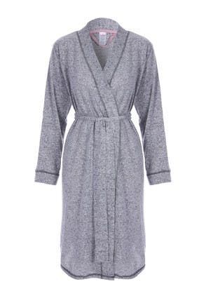 Womens Grey Soft Touch Dressing Gown