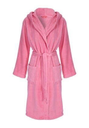 Womens Pink Terry Toweling Dressing Gown