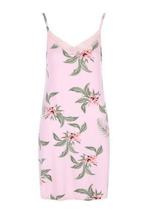 Womens Pink Floral Chemise