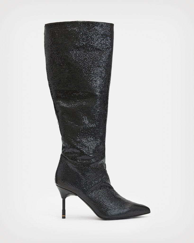 AllSaints Nori Shimmer Leather Boots