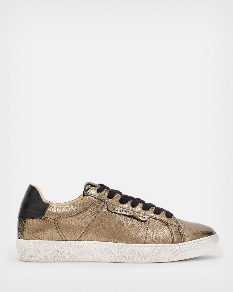 AllSaints Sheer Leather Shimmer Trainers