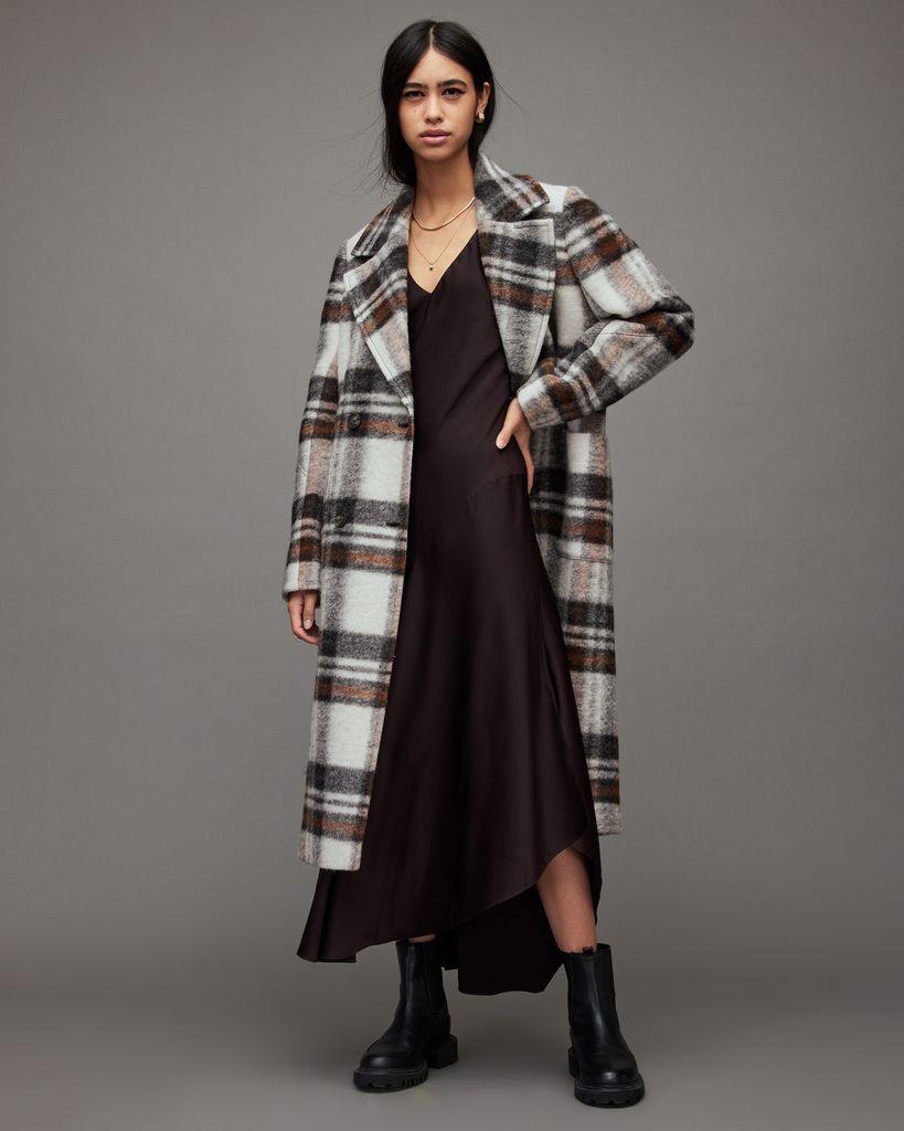 AllSaints Esme Relaxed Checked Coat