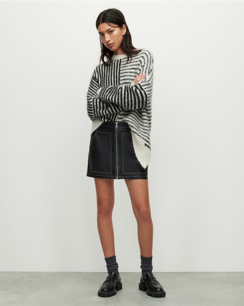 AllSaints Cleo Leather Mini Skirt