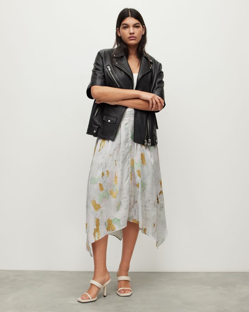 AllSaints Greta Paola Asymmetric Midi Skirt