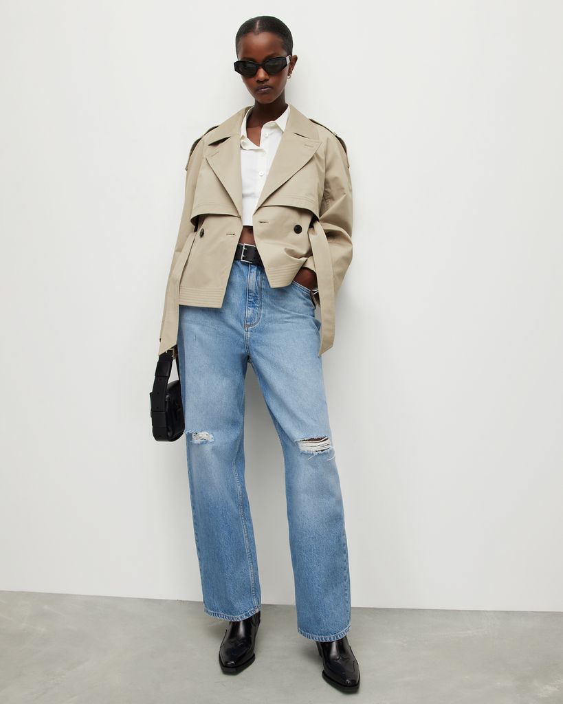 AllSaints Beckette Cropped Trench Coat