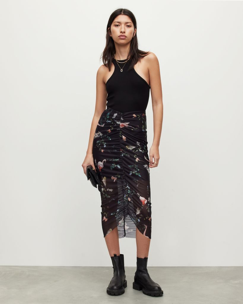 AllSaints Tessia Fabia Floral Midi Skirt