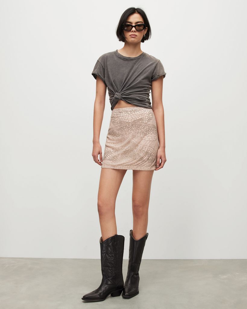AllSaints Brielle Embellished Mini Skirt