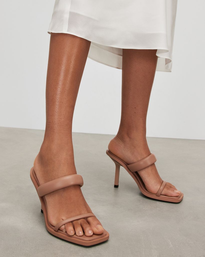 AllSaints Ava Leather Heeled Sandals