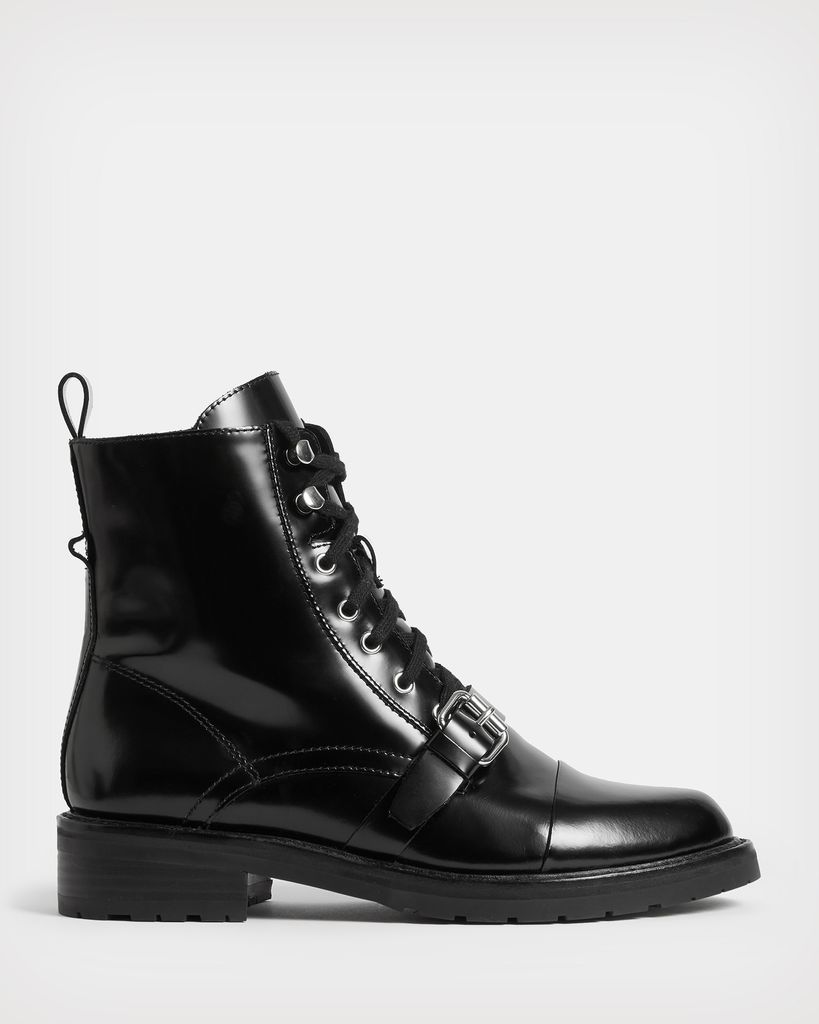 AllSaints Women's Leather Essential Donita Boot, Black, Size: UK 3