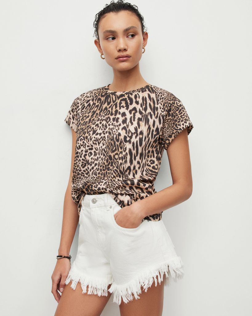 AllSaints Anna Kiku Leopard Print T-Shirt