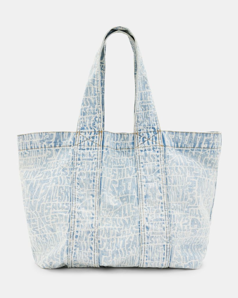 AllSaints Ari Printed Tote Denim Bag