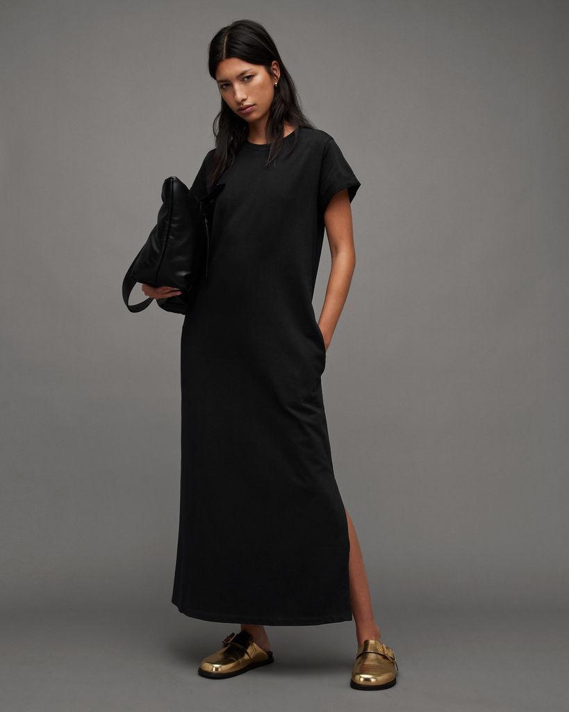 AllSaints Black Women's Anna Maxi Dress, Size: 4