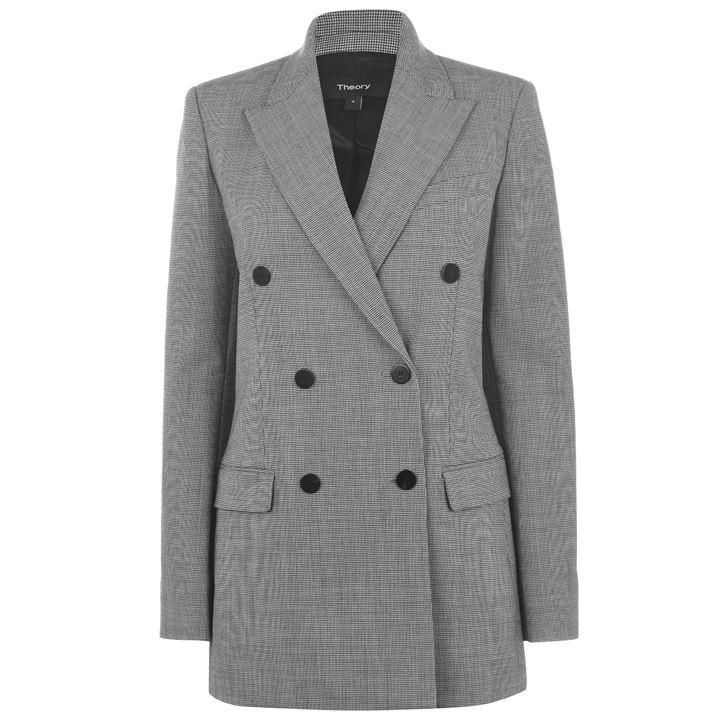 THEORY Double Breasted Blazer - Grey
