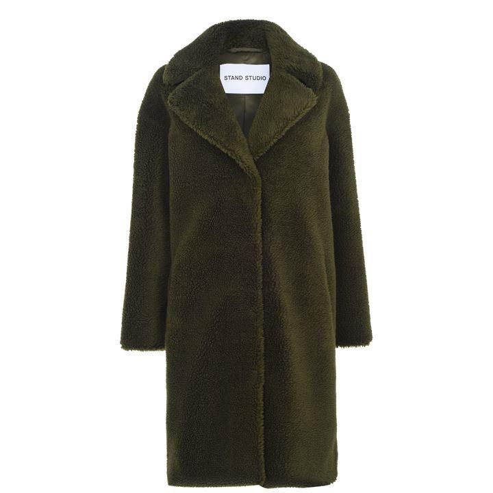 STAND Camille Cocoon Coat - Green
