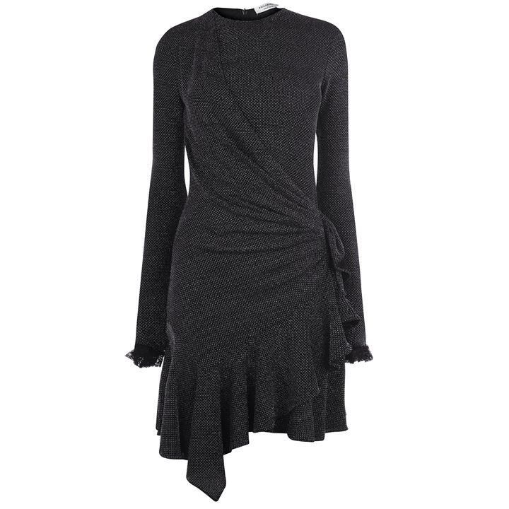 Philosophy Di Lorenzo Serafini Glitter Drape Dress - Black