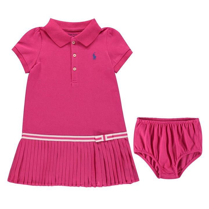Polo Ralph Lauren Ruffle Polo Dress - Accent Pink