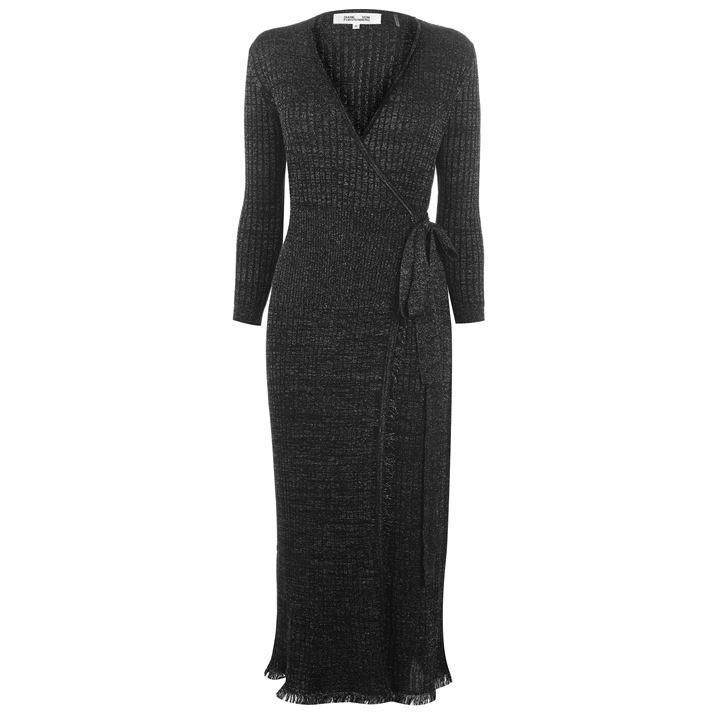 Diane Von Furstenberg Bobbi Dress - Black Lurex