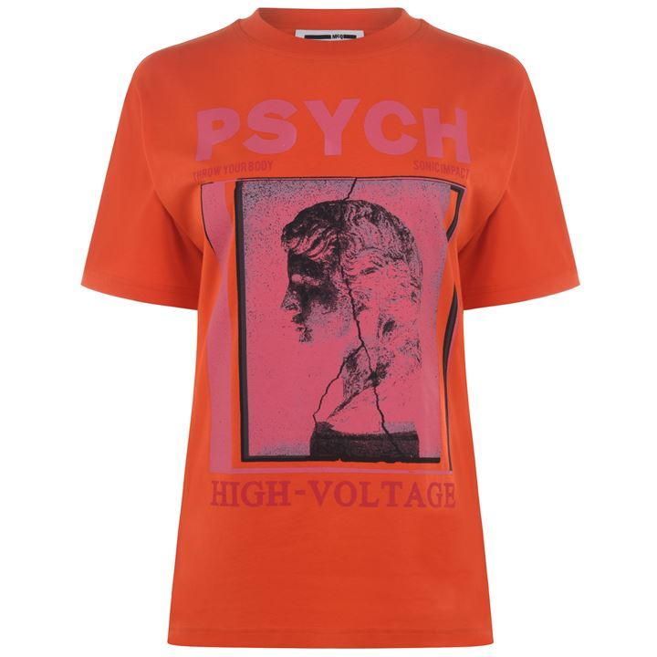 Alexander Mcqueen Psych T-Shirt - Orange 6061