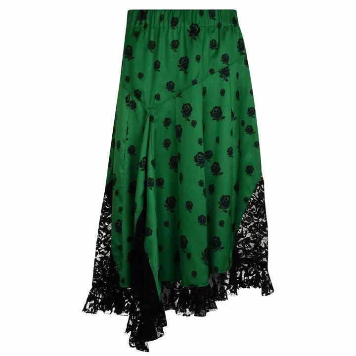 KENZO Floral Midi Skirt - Green