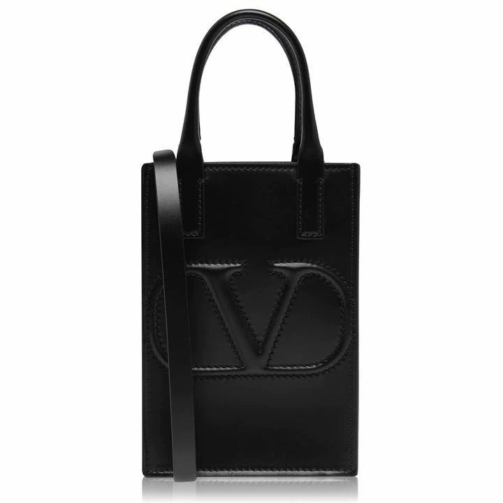 Valentino Garavani V Logo Walk Phone Tote - Black