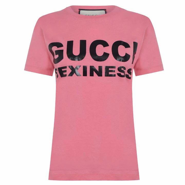 GUCCI Sexiness T Shirt - Pink /Blk 5736