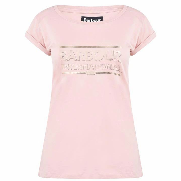 Barbour International Checkside T-Shirt - Pink