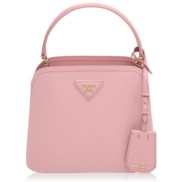 PRADA Saffiano Leather Matinee Bag - Pink