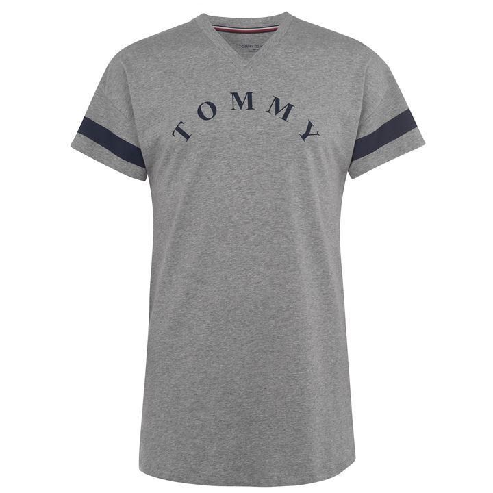 Tommy Bodywear V Neck Sleep Dress - Grey HeatherP6S