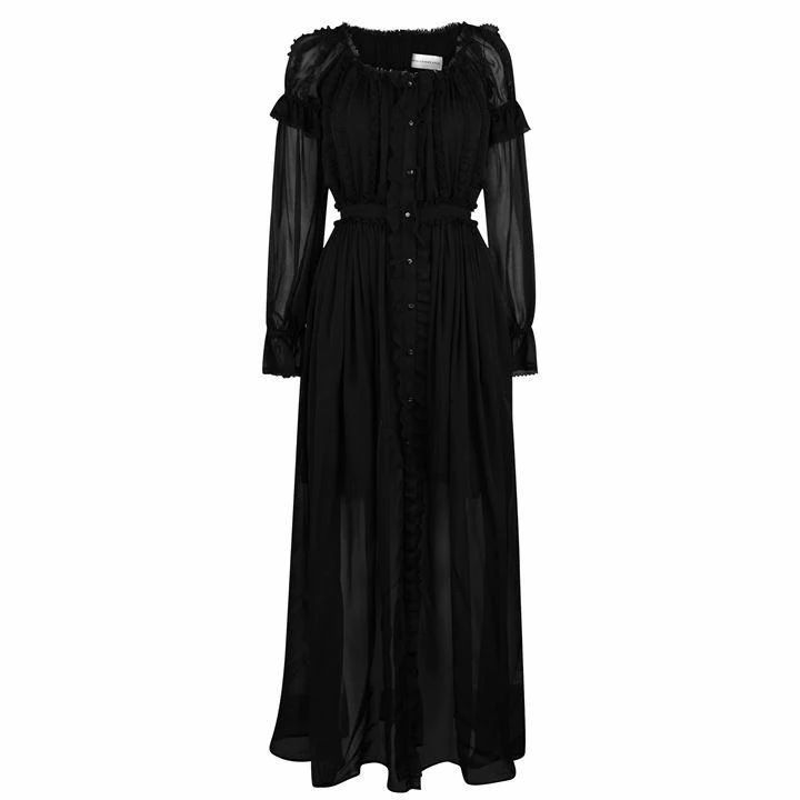 Faith Connexion Puff Sleeve Dress - Black