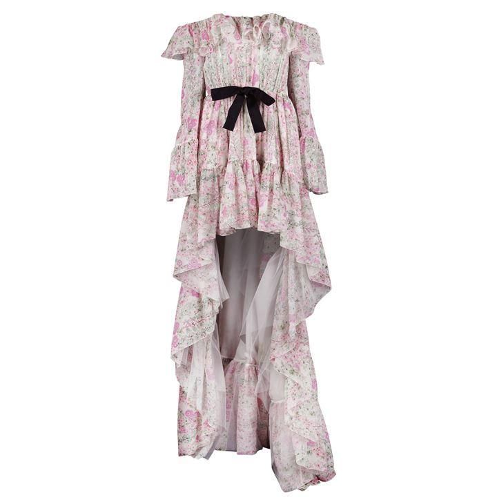 Giambattista Valli Geogette Floral Dress - Pink